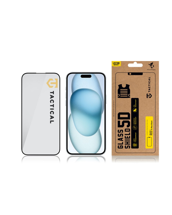 Tactical Glass Shield 5D for Apple iPhone 15 Plus черное