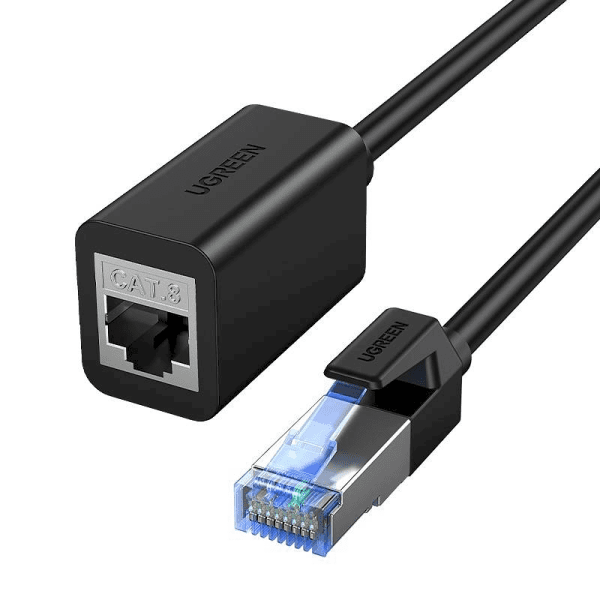 UGREEN NW192 Cat 8 S/FTP Ethernet RJ45 Extension Male/Female PatchCords 0.5m (black)