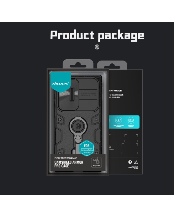 Дополнительное изображение книги «Nillkin CamShield Armor PRO Hard Case for Samsung Galaxy S23 Ultra Black»