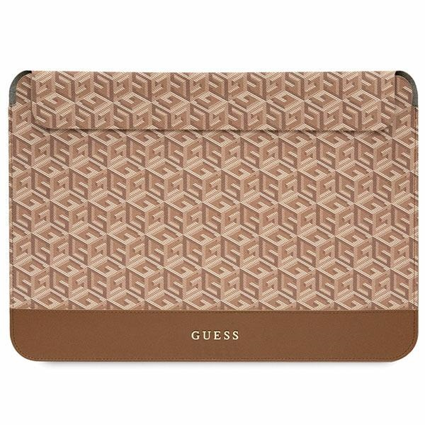Guess Sleeve GUCS14HGCFSEW 14" brązowy|brown GCube Stripes