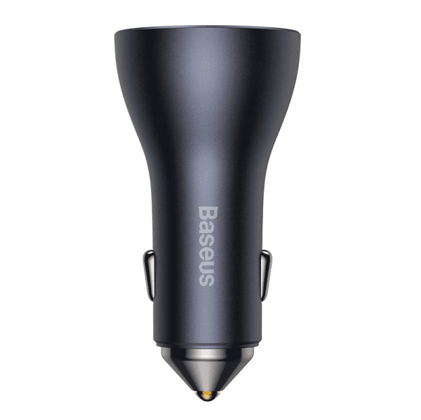 Baseus Golden Contactor Pro car charger, 2x USB-C, 1x USB, 65W (gray)