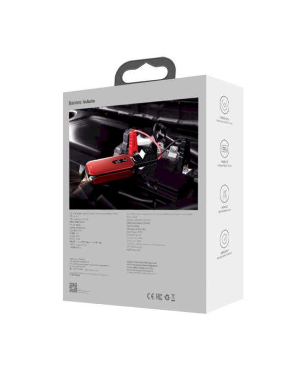 Baseus Power Starter Super Energy Car Jump Starter 12000 mAh 12 V (1000 A / 600 A) red (CRJS03-09)