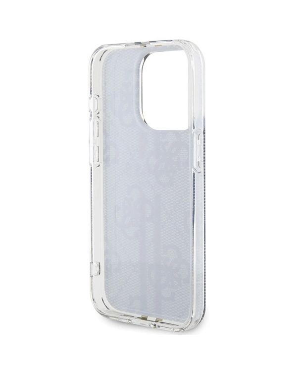 Guess IML 4G Gold Stripe case for iPhone 15 Pro Max - black