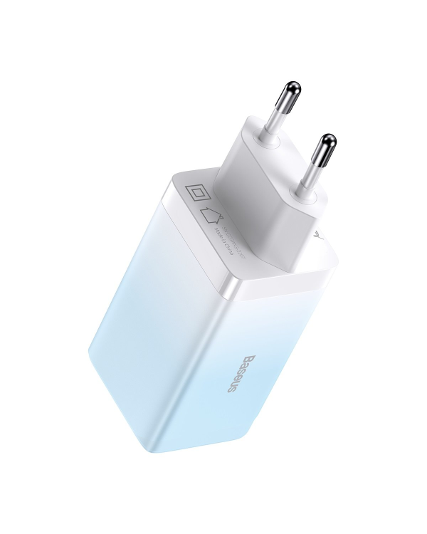 Baseus CCGP050103 DZ-HW Baseus GaN3 Pro Fast Charger 2C+U 65W EU Cloud Blue (With Dynamic Series Fast Charging Data Cable Type-C to Type-C 100W 1m Blue)