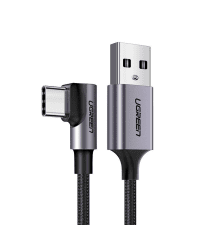 Angular USB-C cable UGREEN US284, 3A , 1.5m (black)