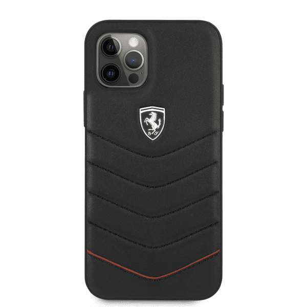 Обложка книги «FEHQUHCP12LBK Ferrari Off Track Leather Quilted Hard Case for iPhone 12 Pro Max 6.7 Black»