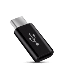 Micro USB to USB Type C Adapter Data Sync Charge black