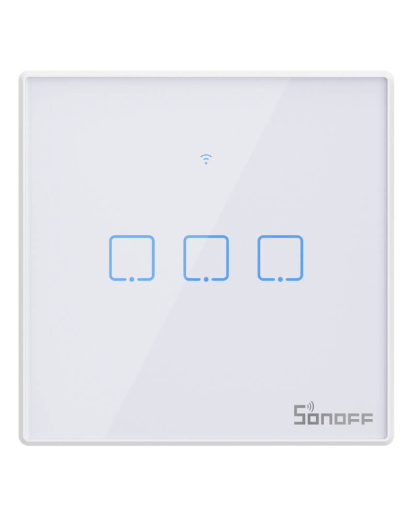 Умный выключатель WiFi + RF 433 Sonoff T2 EU TX (3-канальный) обновленный