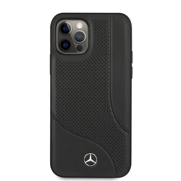 Обложка книги «MEHCP12MCDOBK Mercedes Perforated Leather Hard Case for iPhone 12/12 Pro 6.1 Black»