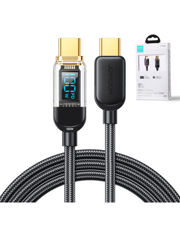 Кабель USB-C 100 Вт 1,2 м Joyroom S-CC100A4 (черный)