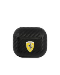 FESA3CABK Ferrari Carbon PC/PU Case for Airpods 3 Black