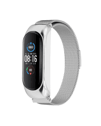 Fusion metal ремешок для часов Xiaomi Mi Band 3 / 4 / 5 серебряный
