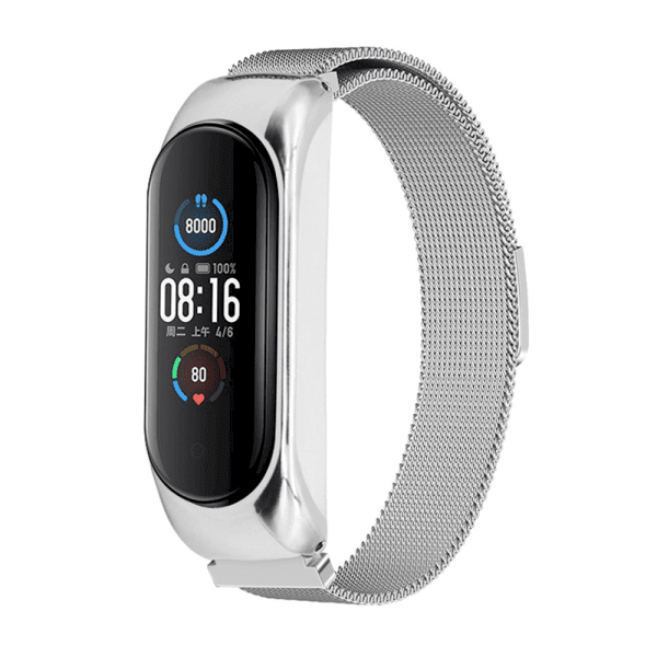 Fusion metal ремешок для часов Xiaomi Mi Band 3 / 4 / 5 серебряный
