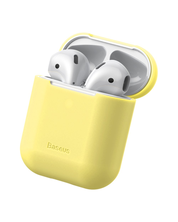 Baseus Ultrathin Series Силиконовый чехол для наушников Apple Airpods 1 / 2 Желтый
