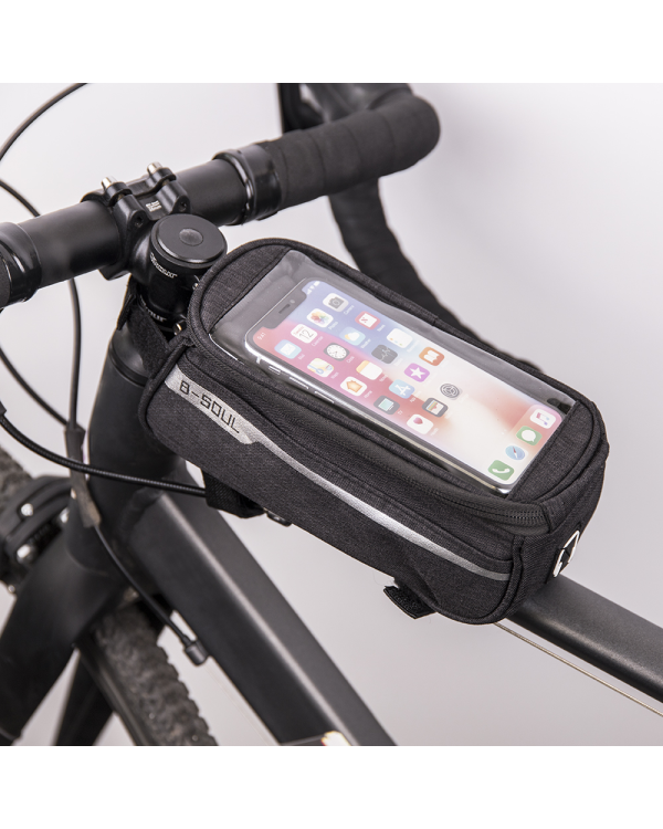 Дополнительное изображение книги «Waterproof bike frame bag with phone holder black»