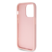 Guess PU Fixed Glitter 4G Metal Logo Case for iPhone 15 Pro Pink