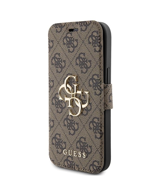 Guess GUBKP15S4GMGBR iPhone 15 | 14 | 13 6.1" brązowy|brown book 4G Metal Logo