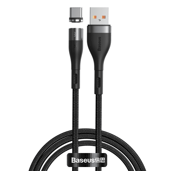 USB magnetic cable - USB-C Baseus Zinc 3A 1m (black)