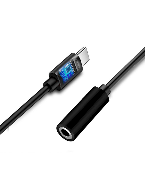USB Type C to 3.5 mm mini jack Female Adapter black