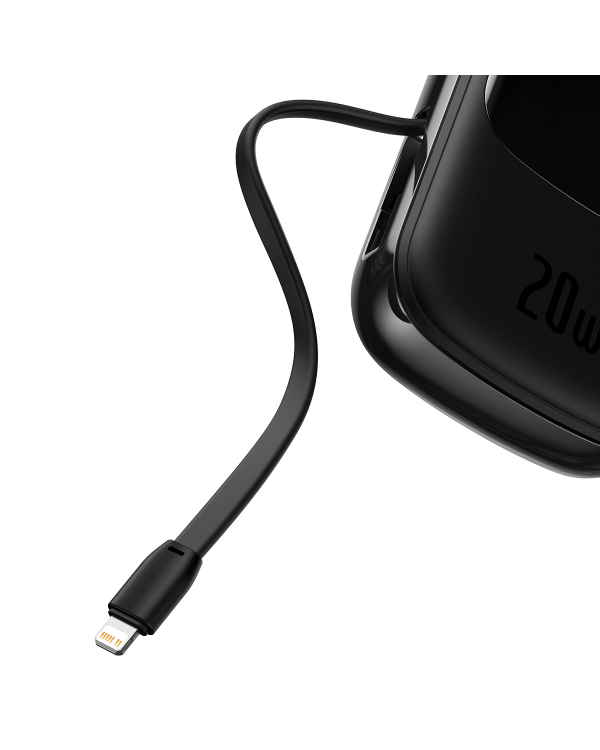 Powerbank Baseus Qpow PRO with cable, 20000mAh, 20W (Black)