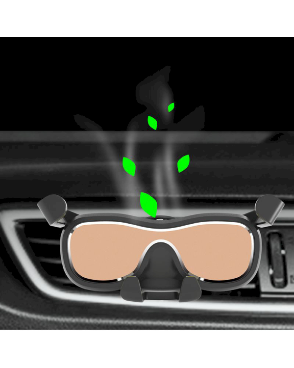 Gravity smartphone car holder for air vent with air freshener black (YC06)