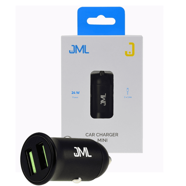 Автомобильное зарядное устройство JML CC-101 / 2 x USB / 4,8 А / 24 Вт черный
