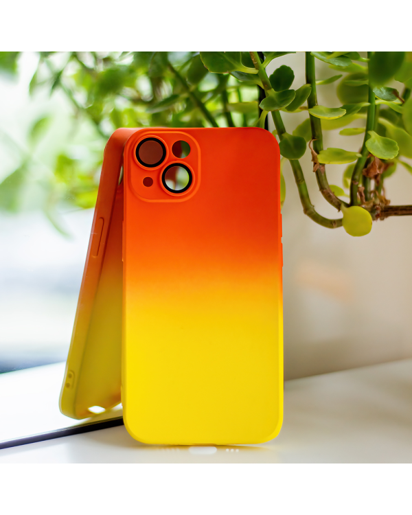Fusion Neogradient case 1 силиконовый чехол для Samsung A346 Galaxy A34 5G оранжевый - желтый