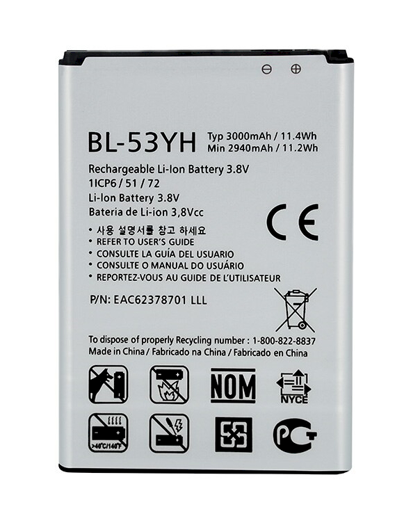 LG BL-53YH Оригинальный Аккумулятор D855 G3 Li-Ion 3000 mAh (OEM)