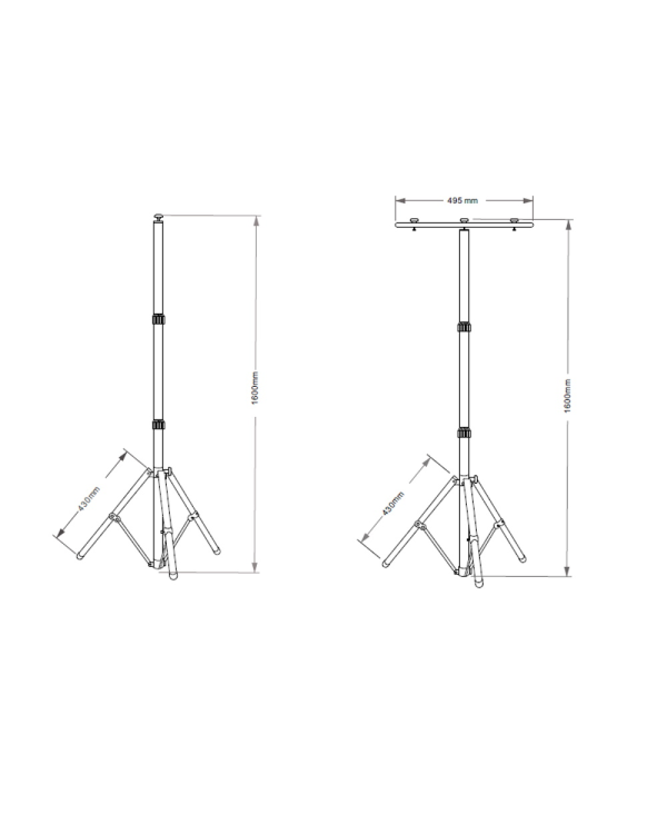 Рабочий светильник светодиодный 2х50Вт 4500К со штативом Forever Light