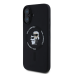 Karl Lagerfeld Liquid Silicone Karl and Choupette MagSafe Case for iPhone 16 Black