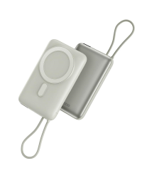 PowerBank Bazic Fusion Mag 10000mAh MagSafe Cable USB-C серый