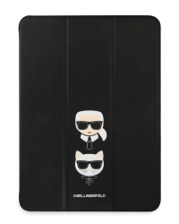 KLFC11OKCK Karl Lagerfeld and Choupette Head Saffiano Folio Cover for iPad Pro 11 Black