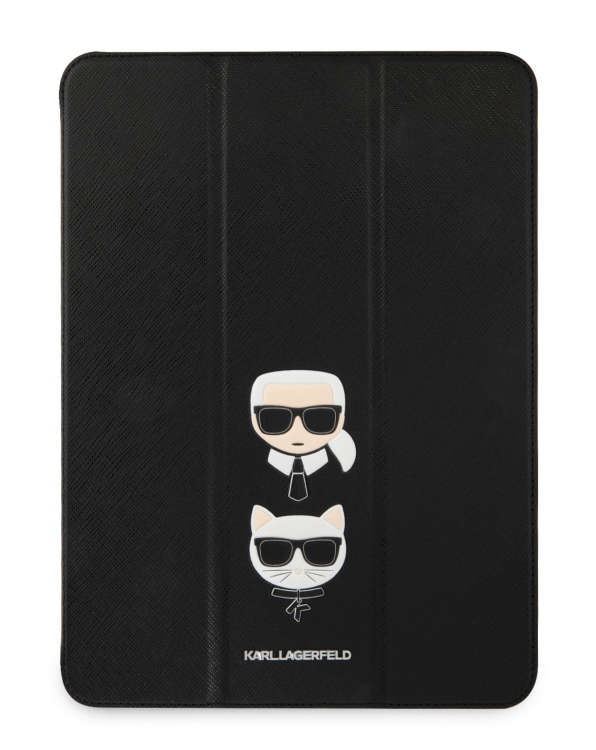Обложка книги «KLFC11OKCK Karl Lagerfeld and Choupette Head Saffiano Folio Cover for iPad Pro 11 Black»