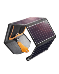Choetech foldable travel solar solar charger 22W solar panel 2x USB 5V / 2.4A / 2.1A solar panel (82 x 24 cm) black (SC005)