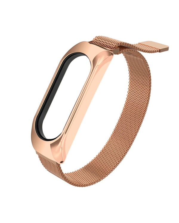 Fusion metal ремешок для часов Xiaomi Mi Band 3 / 4 / 5 золотой - розовый