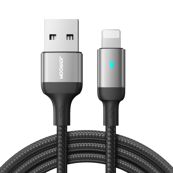Обложка книги «Joyroom USB - Lightning 2.4A A10 Series кабель 2 м черный (S-UL012A10)»