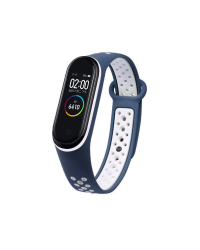 Fusion dots ремешок для часов Xiaomi Mi Band 5 / Mi Band 6 синий - белый