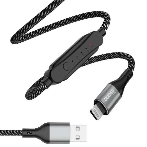 Обложка книги «Dudao USB - Lightning cable 5 A 1 m charging timer 1 - 5 h black (L7xsL)»