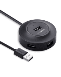 UGREEN CR106 Hub Adapter 4in1, 4xUSB, 1m (black)