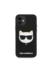 KLHCP12SSLCHBK Karl Lagerfeld Choupette Head Silicone Case for iPhone 12 mini 5.4 Black