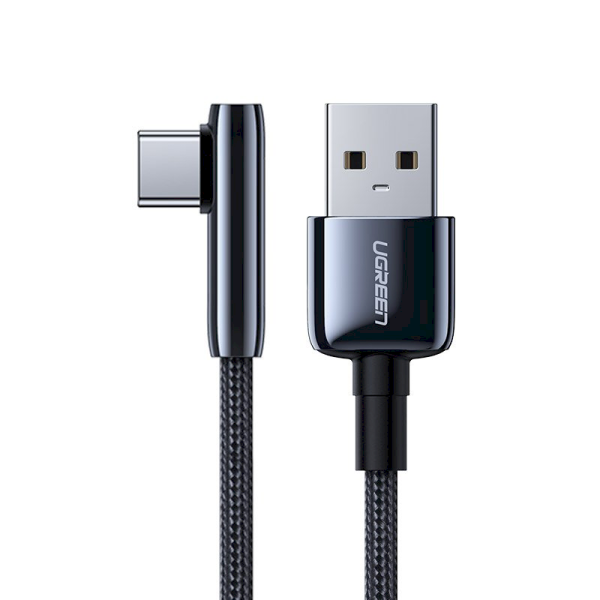 Ugreen elbow USB - USB Typ C cable 5 A Quick Charge 3.0 AFC FCP 0,25 m black (70430 US313)