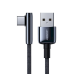 Ugreen elbow USB - USB Typ C cable 5 A Quick Charge 3.0 AFC FCP 0,25 m black (70430 US313)