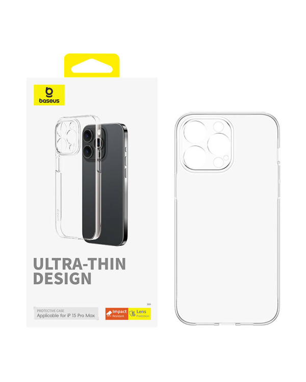 Phone Case for iPhone 15 ProMax Baseus OS-Lucent Series (Clear)