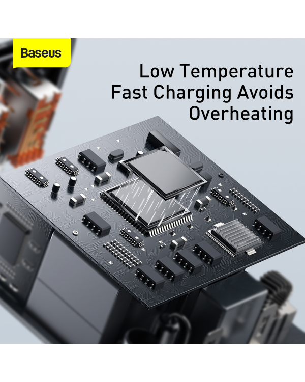 Baseus Сетевое зарядное устройство 2xUSB USB-C PD 3A 30W черная