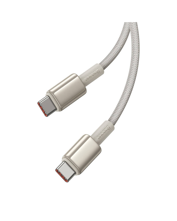 Кабель USB-C - USB-C Baseus Tungsten Gold, 100 Вт, 2 м (золото)