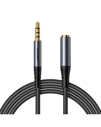 Joyroom stereo audio cable AUX 3.5 mm mini jack (male) - mini jack (female) 1.2 m black (SY-A09)