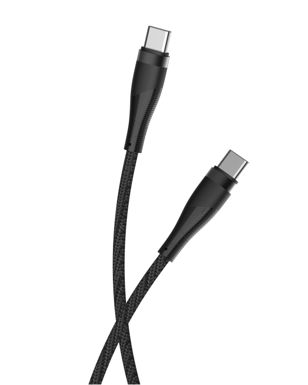 Дополнительное изображение книги «Maxlife MXUC-08 cable USB-C - USB-C 1,0 m 60W black nylon»