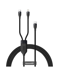 Baseus Flash Series 2-in-1 Cable Type-c to 2x Type-C, 100W, 1.5m Black
