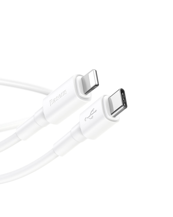 Baseus CATLSW-02 Lightning -> USB-C Провод для Зарядки 18W / PD 2.0 / 100 cm Белый
