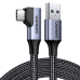 Обложка книги «Angle cable USB to USB-C UGREEN US385, 3A, 1m (black)»